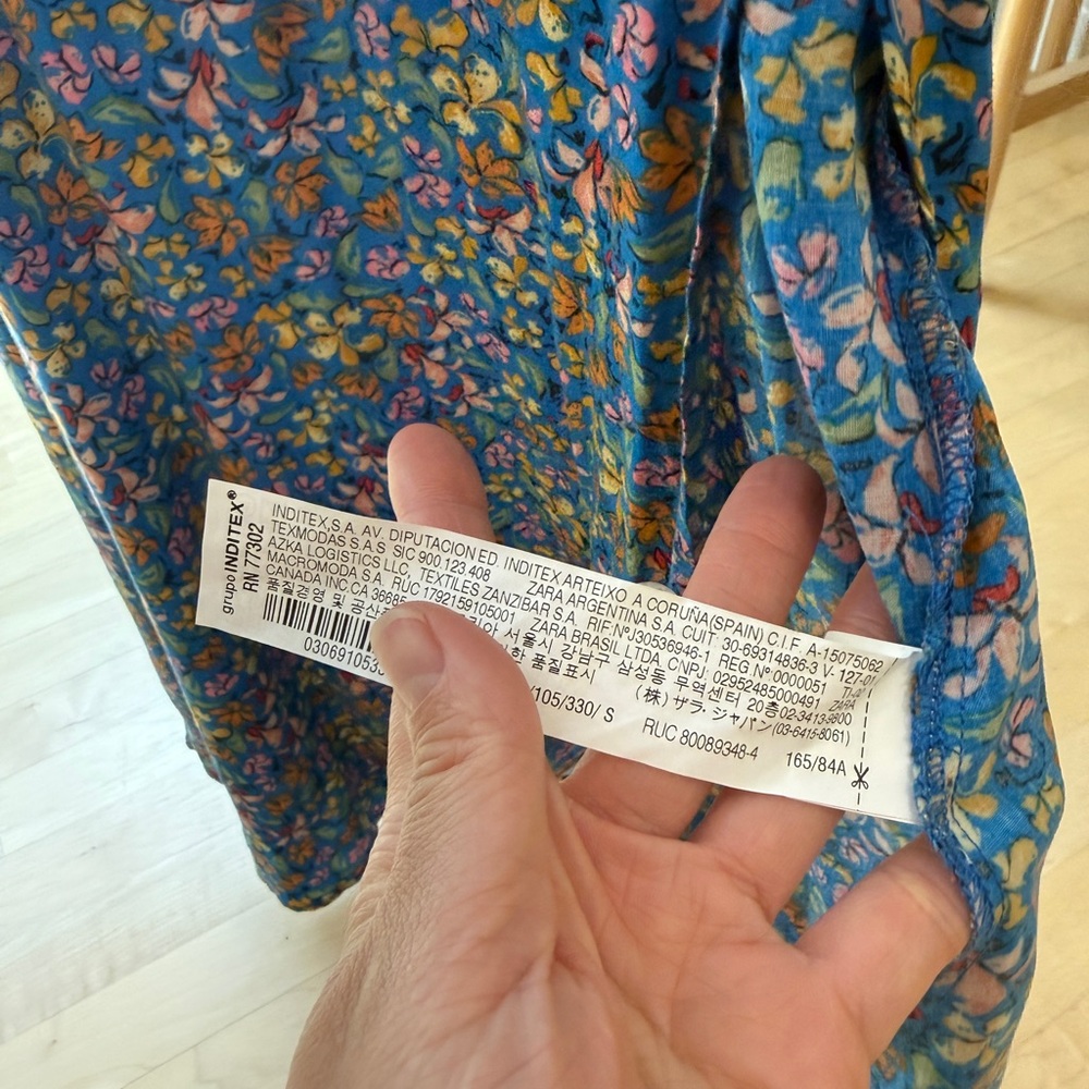 Zara Floral Midi Dress with Side Slit - Picture 7 of 9